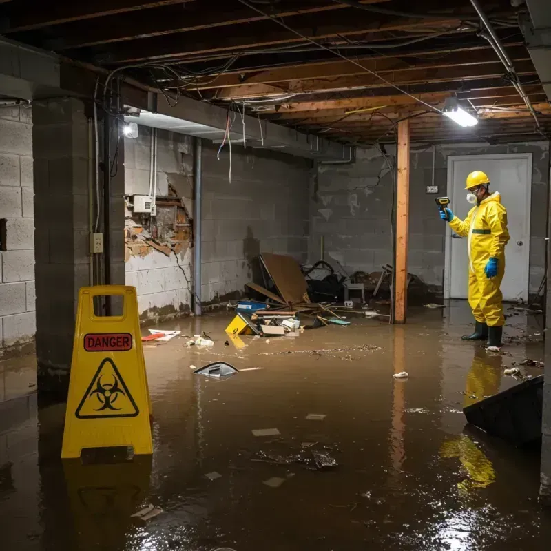 Flooded Basement Electrical Hazard in Canton, SD Property