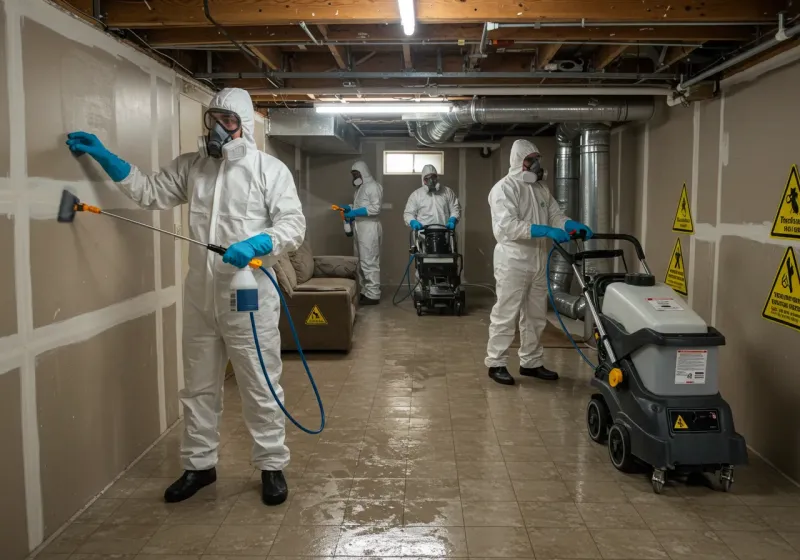 Basement Moisture Removal and Structural Drying process in Canton, SD